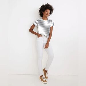 Madewell Size 24 High Rise 10” Skinny Jeans Pure White